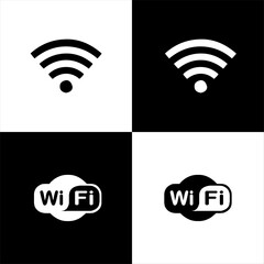 Illustration vector graphic of wifi icon, black and white