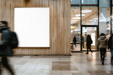 Canvas Print - PNG grocery store sign mockup, transparent design