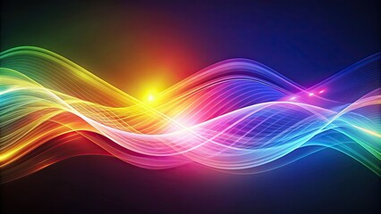 abstract wallpaper with light waves in various colors , light waves, abstract, wallpaper, background