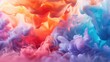 © Muhammed Ashraf - Colorful clouds of smoke of different colors on a colourful background , Vibrant abstract artwork featuring swirling clouds of red, orange, pink, purple, and blue ink blending together waiiipaper