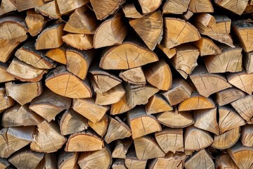 Wood Stack - Heap of Firewood Stack in Natural Environment