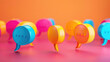 © brillianata - Speech Bubbles on Vibrant Background are Trendy for Communication and Engagement