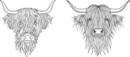 Fototapete - An uninterrupted line drawing of the bull symbol of the Chinese New Year. 2021, the year of the bull.