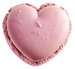 Poster - PNG  Heart-shaped pink macaron dessert