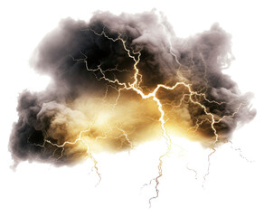 Wall Mural - Dramatic storm cloud lightning