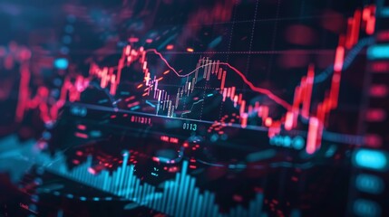 Aufkleber - Mock up template for financial trading concepts, including stock market trading, forex, and crypto currencies