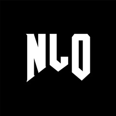 Wall Mural - NLO letter logo design for technology company. NLO logo design black and white color combination. NLO logo, NLO vector, NLO design, NLO icon, NLO alphabet. NLO typography logo design.