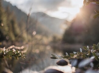 Canvas Print - Lake View Background