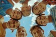 © vefimov - Smiling group of children outdoors on a sunny day, showing friendship and happiness.