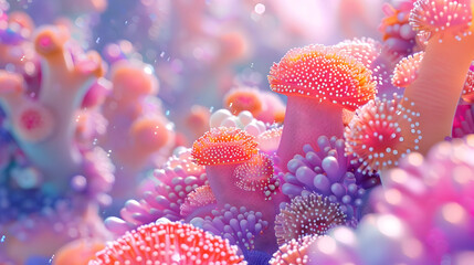 Canvas Print - Dreamy Pink Coral Reef