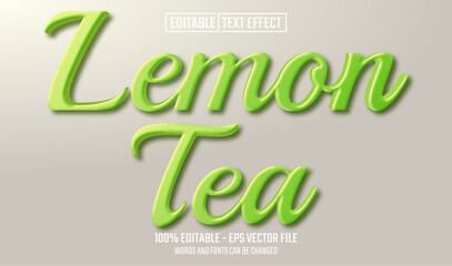 Canvas Print - lemon tea editable text effect