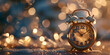 © sornram - Vintage alarm clock with a bokeh background, symbolizing time and nostalgia. Perfect for concepts of time management and memories.