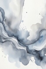 Wall Mural - silver theme color abstract gradient painting watercolor illustration design copy space