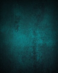 Wall Mural - dark to light teal color gradient grungy texture background copy space design