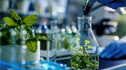 Wall Mural - a biomaterials lab where researchers develop innovative materials derived from natural sources for u