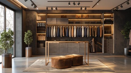 elegant fashion boutique interior modern style closet