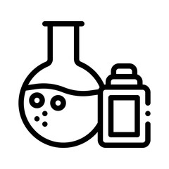 Wall Mural - chemical bottles line icon