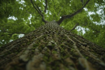 Canvas Print - Looking up shots, capturing the majestic and towering views from the forest floor.