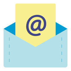 Sticker - envelope letter email address flat icon