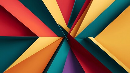 Abstract Geometric wallpaper background banner design concept with bright colors and sharp shapes