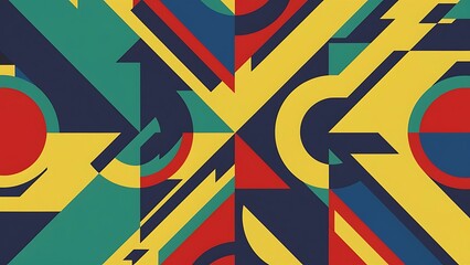 Abstract Geometric wallpaper background banner design concept with bright colors and sharp shapes
