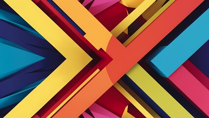 Abstract Geometric wallpaper background banner design concept with bright colors and sharp shapes