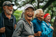 © Michael - Elderly Women Enjoying Outdoor Exercise Class: Perfect For Health And Wellness Campaigns Or Senior Living Promotions