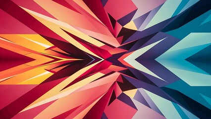 Abstract Geometric wallpaper background banner design concept with bright colors and sharp shapes