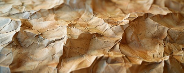 Canvas Print - Aged parchment with visible wrinkles, 4K hyperrealistic photo