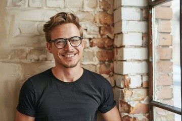 An office worker smiles at the camera with confidence