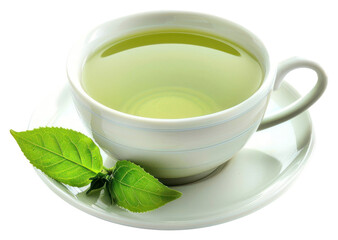 Poster - PNG  Refreshing green tea with leaves