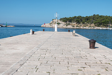 Pier on the Makarska waterfront