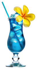 Sticker - PNG Refreshing tropical blue cocktail drink