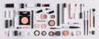 © Nart - Overhead view of assorted makeup items, including blush, concealer, and brushes