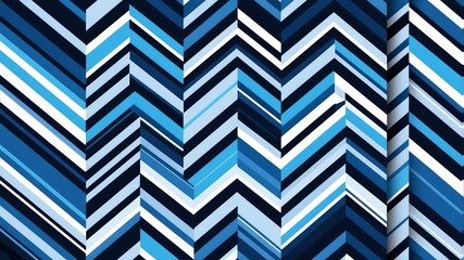 Poster - blue chevron stripes abstract background design