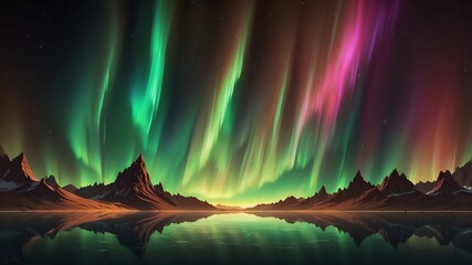 brown aurora borealis abstract background design