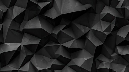 Wall Mural - Black abstract background with geometric shapes Seamless pattern.