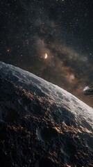 Wall Mural - cosmic space odyssey, 4k hyperrealistic photo