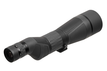 Wall Mural - Modern spyglass. Long-range observation device. Monocular isolate on a white back