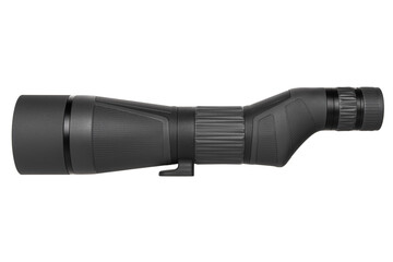 Wall Mural - Modern spyglass. Long-range observation device. Monocular isolate on a white back