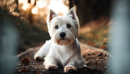 Sticker - A view of a West Highland Terrier