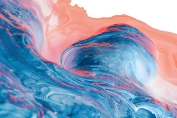 Wall Mural - Abstract Coral Blue Pastel Fluid Texture Wave Background