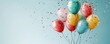© patcharida - Colorful balloons, confetti falling, celebratory vibe, Watercolor style