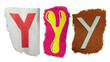 © wachiwit - Y alphabet torn from a magazine paper. Ransom note style letters.