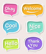 © Gaaz Design - Colorful clouds speech bubbles with expressions