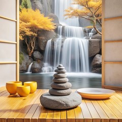 Wall Mural - stone fountain in the garden