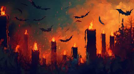 Wall Mural - halloween background