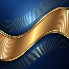 Wall Mural - 3d render, abstract background with golden wavy lines. Luxury design