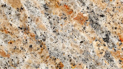 Sticker - Abstract Stone Texture Background with Beige, Brown and Black Tones - A close-up image of natural stone with a mottled beige, brown, and black texture. It evokes a sense of nature, strength, and durab