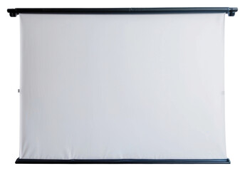 png blank projection screen on wall